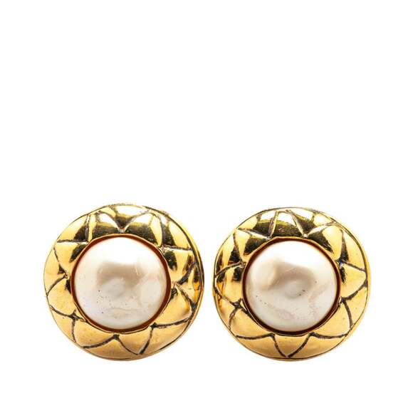 Chanel Clip-On Earrings Pearl #208256C45B